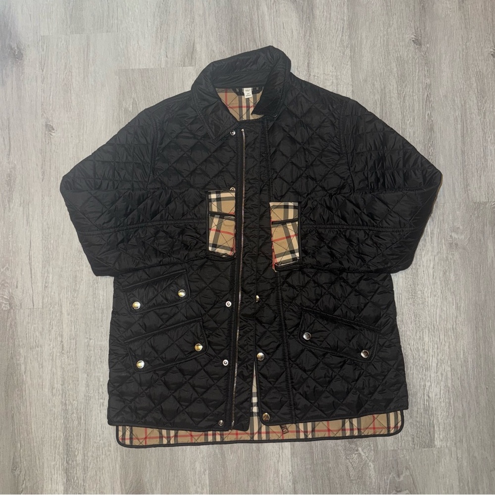 Burberry Nylon Quilted Jacket Black XSmall Small